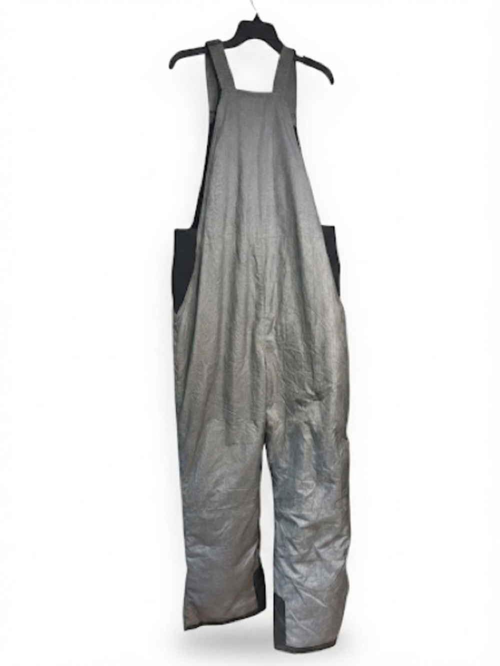 Arctic Quest (AQ) Heather Grey Polyester Winter Ski Bib Overalls large - Picture 2 of 13